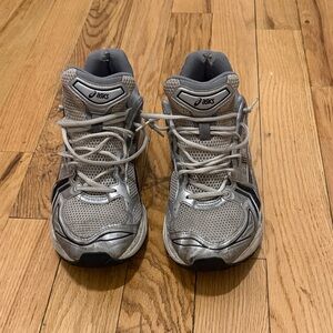 JJJOUND ASICS GEL-Keyano 14 Metallic Silver and Charcoal Sneakers